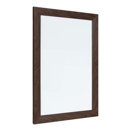 DesignOvation Beatrice Framed Magnetic Dry Erase Board, 18x27, Walnut Brown