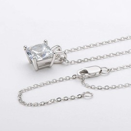 AINUOSHI 925 Sterling Silver Zircon Necklace, Pendant Necklace, Hypoallergenic Jewellery Gift for Her Women Mum Mother's Day Gift Valentine's Day, Sterling Silver, Zircon