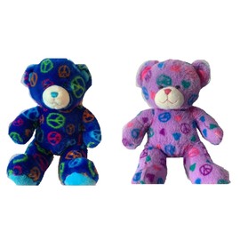 Weighted stuffed animal, Peace Bear, 4 lbs, washable weighted buddy, camo washable plush buddy