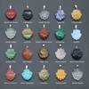LHJ 6 Pcs Natural Stone Pendants Scallop Shell Shape Chakra