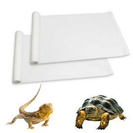 Hamiledyi 2 PCS Reptile Substrate Mat, Reptile Substrate Floor, Terrarium Liner Bedding Substrate Mat Non-Adhesive Carpet Bedding for Bearded Dragon Gecko Lizard Tortoise (11.8"X 122" Transparent)