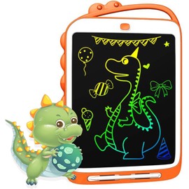 LCD Writing Tablet for Kids, Toddler Doodle Board Drawing Pad for Girls Boys 3-10 Years Old 10 Inch Education Gaming Reusable Tablet Toys Birthday Gift Drawing Board for Toddlers,Orange