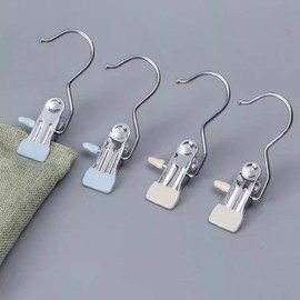 Stainless Steel Flat Windproof Coat Clip Clip Pink 100ea