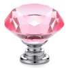 Ravinte Pack of 10 Crystal Drawer Knobs and Handles, Pink