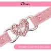 WDPAWS Heart Bling Cat Collar with Safety Belt and Bell