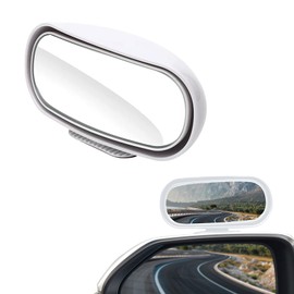 HQRNYP Car Blind Spot Mirror, Side Mirror Blind Spot, 360 Degree Convex Wide Angle Rear View Mirrors, Adjustable Self Adhesive Rear View Exterior Accessories Universal for Car Truck SUV (White)