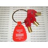 FEO-K1 Elevator Key Fire Service Keys 3 Keys RED Caps
