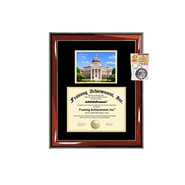 University of Southern Mississippi Diploma Frame USM Graduation Degree Frame Campus Picture Double Matted College Campus Photo Graduation Certificate Collegiate Gift Plaque Framing