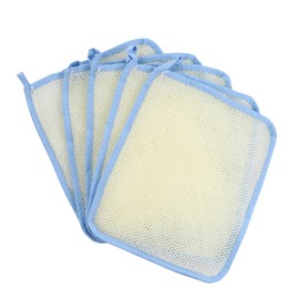 SAFIGLE 5pcs Exfoliating Shower Scrub Towels Lightweight Bath Cloths for Quick Drying Easy Cleaning Healthy Skin for Camping Travel