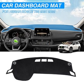 Autorder Dashboard Cover Mat for Nissan Rogue 2021 2022 2023 2024 2025 Accessories Dash Cover Flannel Dash Mat Sunshade Glare UV Rays Protector