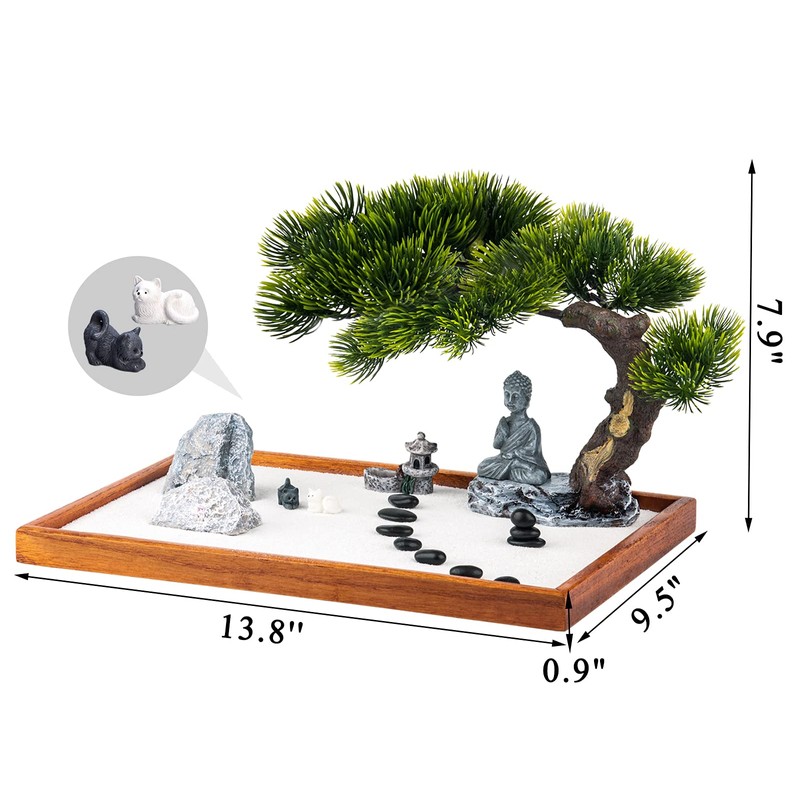 dgudgu Zen Garden Kit Jardin Zen Garden for Desk Zen