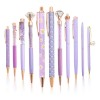 11 Pzs Lapiceros Diamante Bolígrafos Brillo Pluma Exterior Violeta
