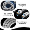 Shower Hose 2m Stainless Steel Shower Pipe Anti-Kink Universal Shower