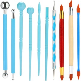 NoBrand Modeling Dotting Tools, Silicone Clay Sculpting Tool, Air Dry Clay Kit for Paint