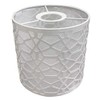 Metal Bulb Guard Lamp Cage for Pendant Light, White Ceiling