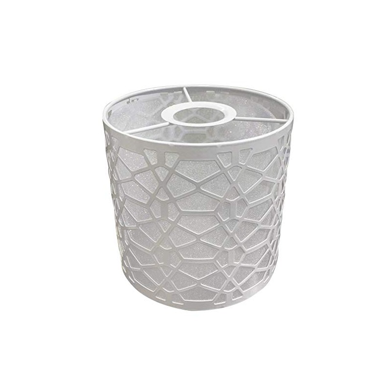 Metal Bulb Guard Lamp Cage for Pendant Light, White Ceiling