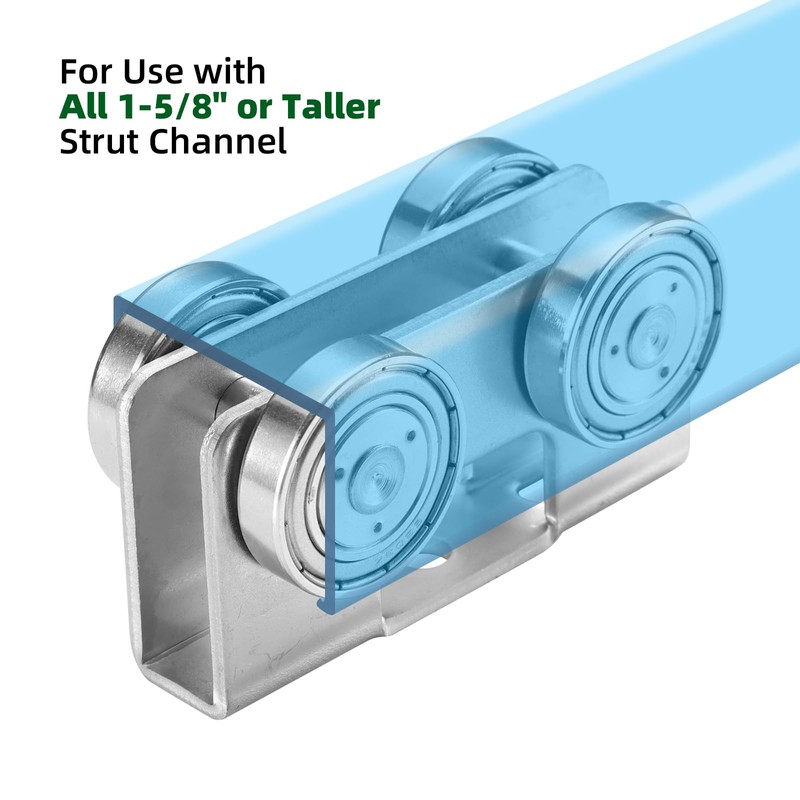 AnExer 4 Wheel Trolley Assembly, Light Duty Trolley Rollers for