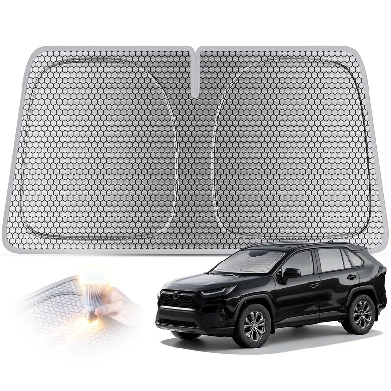 helloleiboo Graphene Windshield Sun Shade for SUVs and Most Mid-Size