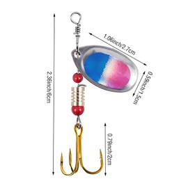 ZHIGOU 16-Piece Fish Spoon Lure Set with Triple Hooks, Colorful Trolling Spoon Lures + Carrying Case for Pike, Bass, Trout, Salmon, Walleye, Perch, Crappie, Accessories Fishing Tackle Gifts