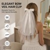 Bridal Accessories Combo - Pearl Hair Pins - Satin Bow