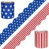 Whaline 65.6Ft Patriotic Bulletin Board Border Red Blue Stars Stripes