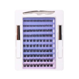 Racimos De Pestañas, 90pestañas Mixtas De Racimo Pequeño 10-14mezcla Mm 3D Cluster Lashes DIY Extensión Pestañas Racimos Pestañas Volumen Wispy Lashes Super Thin Band Reutilizable Suave & Cómodo-3pcs