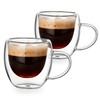 Gulex Espresso Cups Double Wall Glass Coffee Espresso Cups with