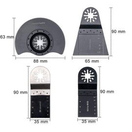 Maso 10 Piece Oscillating Multi Tool Accessory Kit with Oscillating Saw Blades and Bi-Metal Saw Blades and High Carbon Steel