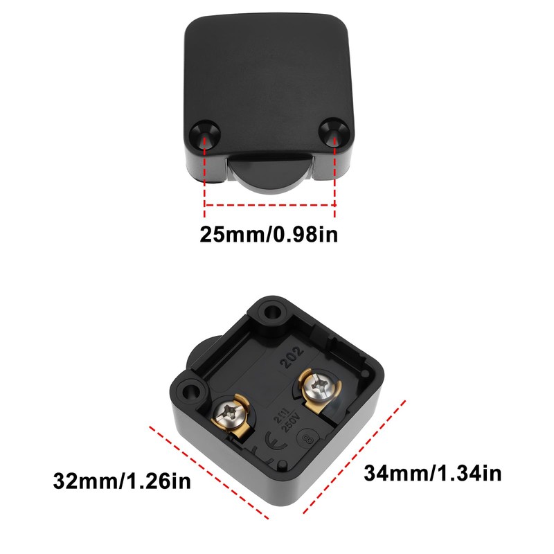 OTOTEC 3pcs Wardrobe Cabinet Light Switch Model 202A 2A 250V