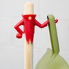 PELEG DESIGN Mr. Brooman-Dustpan Holder & Broom Red Hanger, 2.9