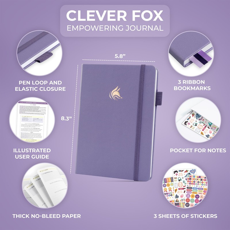 Clever Fox Empowering Journal for Teen Girls (Lavender)