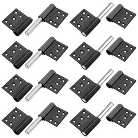 eoere 8 Pack Black Lift Off Hinge, Flag Detachable Door Hinges Aluminum Alloy, Countersunk Holes, Thickness 3/32", Max Load 110 lb One Pair