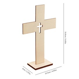 MAGICLULU Unfinished Wood Cross Cutout, 20pcs DIY Blank Wood Cross Pieces Table Signs Easter Decoration for DIY Painting Drawing Art Crafts Projects