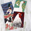 Farm Animal Set Blank Greeting Boxed Notecards by Leslie Gerry