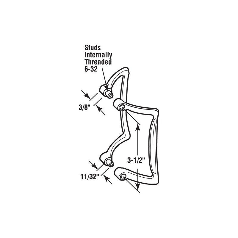 Prime-Line Products M 6029 Shower Door Handle Set, Chrome