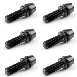 Areyourshop M5x16mm Titanium Ti Bolts Allex Hex Bike Stem Tapered Head Screw + Washer 6pcs B