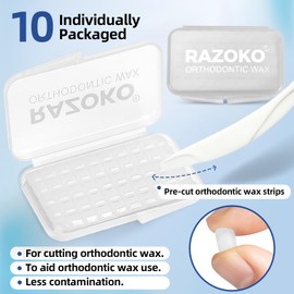 Orthodontic Wax for Braces,500-Count Pre-Sectioned Dental Wax Square