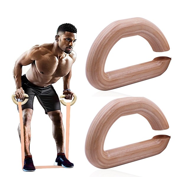 J Bryant Pull Up Assistance Resistance Bands Handles, Unique Wooden