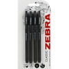 4 Classic Black Z-Grip Smooth Ball Pens