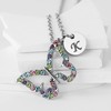 Kiokioa Butterfly Necklace Multi-color Crystal for Women Letter Initial Butterfly
