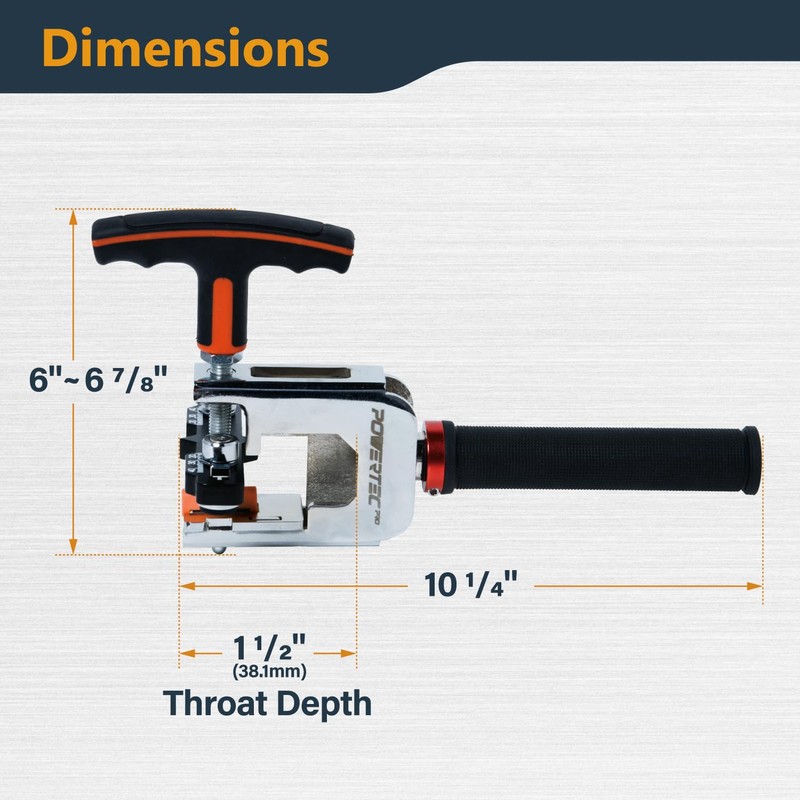 POWERTEC PRO Premium Large Format Tile Breaker - 1-1/2" Throat,