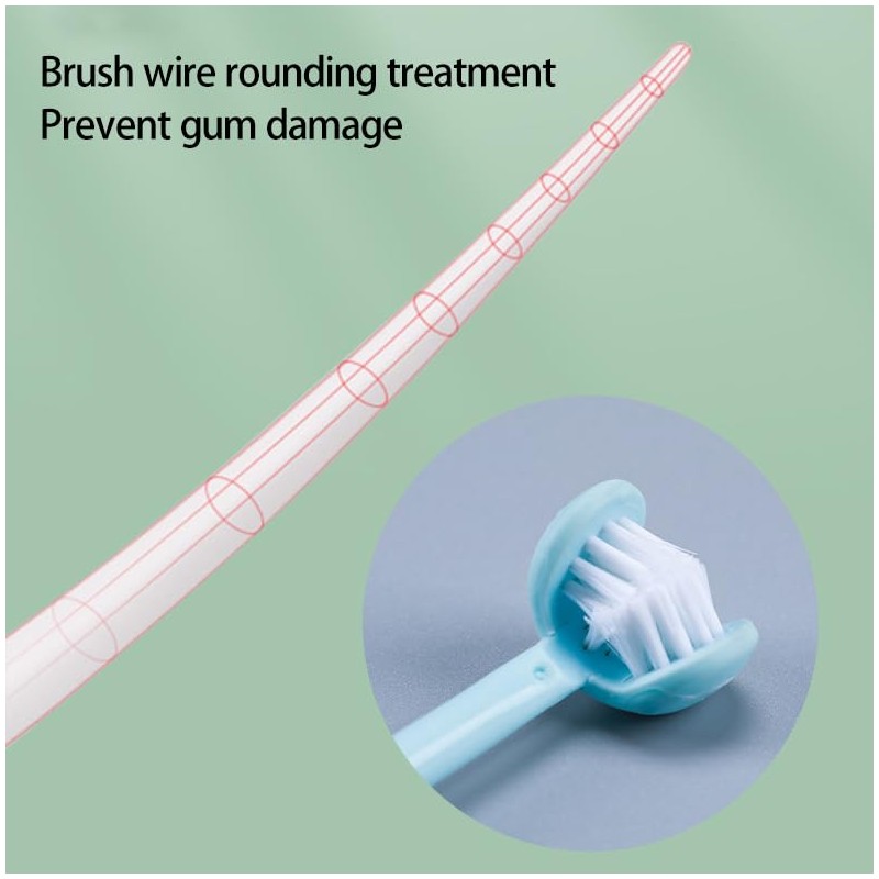 CMHX 3 Sided Autism Toothbrush Three Bristles for Special Needs