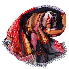 FAIRYGATE Scarves & Shawls for Women Polyester Scarf Colourful Modern Art Prints Graphic Art Scarf, 5005