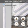 3 Pcs 49" Wall Corner Protector Trim, White Marble Grain