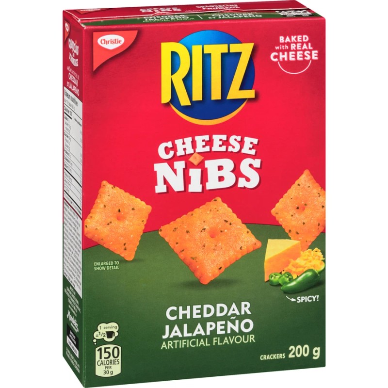 Ritz Christie Ritz Cheese Nibs Crackers, Cheddar Jalapeno Flavor 200g/7