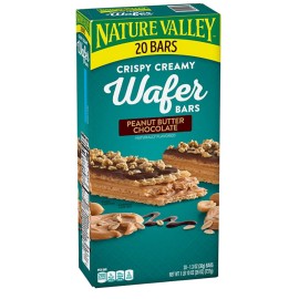 Nature Valley PB Chocolate Wafer Bars 20 Pack Snack Crispy Creamy 2-Layer