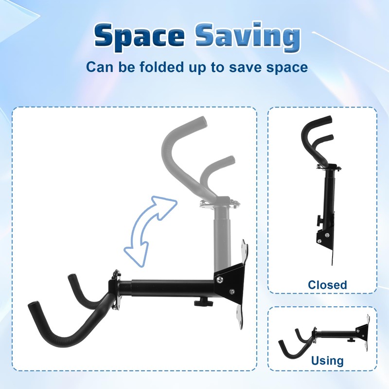 Afcabakila Bike Wall Mount Hanger, Adjustable Horizontal Wall Mount Bike