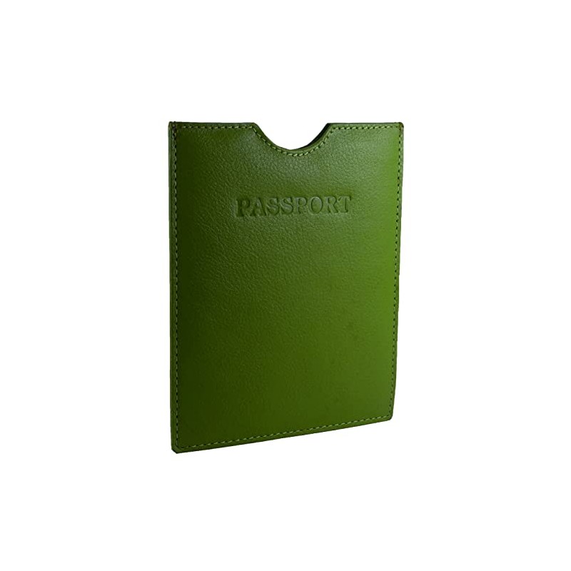 Travel Passport Holder Sleeve Protector Cover Wallet Real Leather RFID