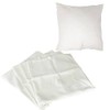 Allgala 4-Pack Decorative Throw Pillow Cover 18x18 Inch (White)-PW82212