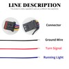 HCmotorku Windshield Trim Lights Windscreen Fairing LED Turn Signals Lamp